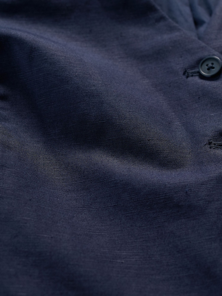 Seasalt Cornwall Blue Erica Linen Blend Waistcoat - Image 5 of 5