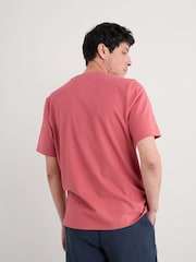 Seasalt Cornwall Pink Mens Merthen 100% Cotton T-Shirt - Image 2 of 5