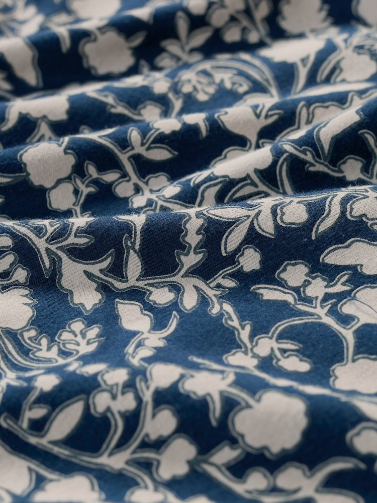 Azul - Seasalt Cornwall Dove Plant Jersey Button Through Shirt - Imagen 5 de 5