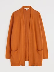 Seasalt Cornwall Orange Riverboat Long 100% Cotton Cardigan - Image 5 of 5