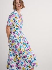 Seasalt Cornwall White/Multi Tall Multi Charlotte 100% Cotton Dress - Image 3 of 5