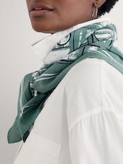 Seasalt Cornwall Green May Garland Square Scarf - Image 3 of 6