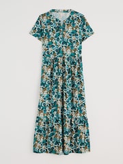 Seasalt Cornwall Blue Rainette Jersey Above Ankle 100% Cotton Dress - Image 4 of 5