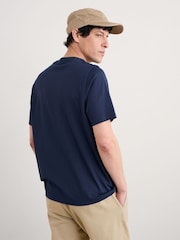 Seasalt Cornwall Navy Mens Midwatch 100% Cotton T-Shirt - Image 2 of 5