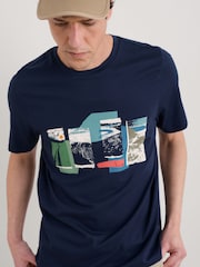 Seasalt Cornwall Navy Mens Midwatch 100% Cotton T-Shirt - Image 3 of 5