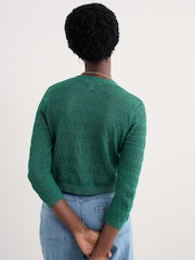 Seasalt Cornwall Green Sweet Day 100% Cotton Cardigan - Image 2 of 5