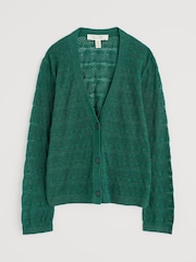 Seasalt Cornwall Green Sweet Day 100% Cotton Cardigan - Image 4 of 5