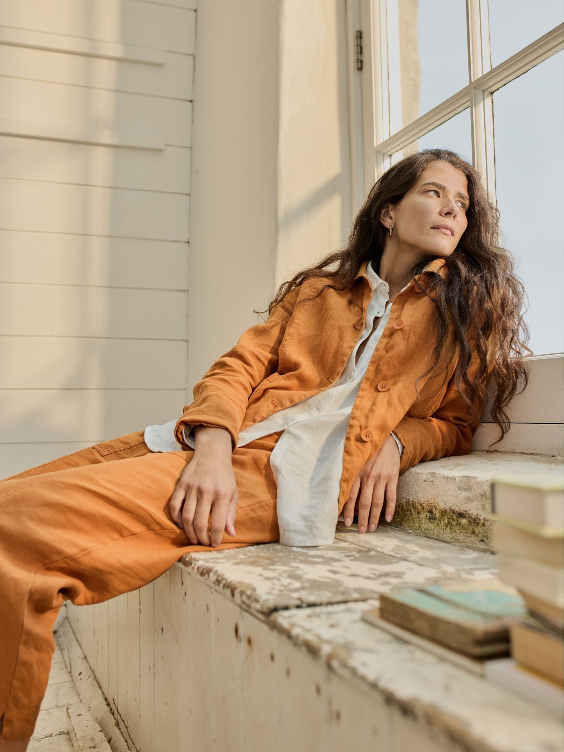 Buy Seasalt Cornwall Orange Arame Linen Jacket from the Next UK