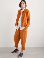 Seasalt Cornwall Orange Arame Linen Jacket - Image 9 of 11