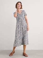 Seasalt Cornwall Blue Chapelle Jersey 100% Cotton Dress - Image 1 of 5