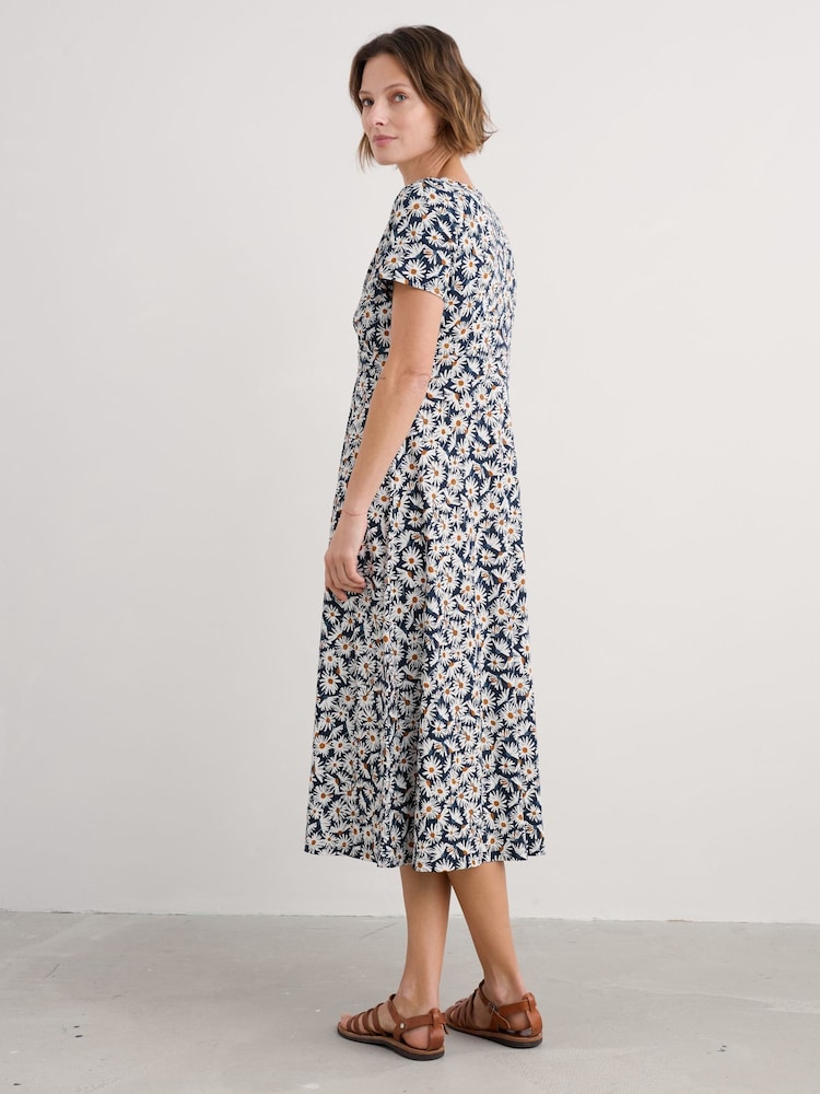 Seasalt Cornwall Blue Chapelle Jersey 100% Cotton Dress - Image 2 of 5