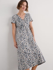 Seasalt Cornwall Blue Chapelle Jersey 100% Cotton Dress - Image 3 of 5