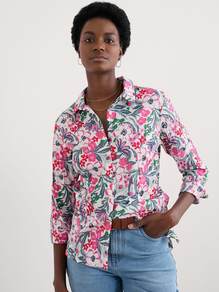 Seasalt Cornwall Pink Larissa 100% Cotton Shirt - Image 1 of 6