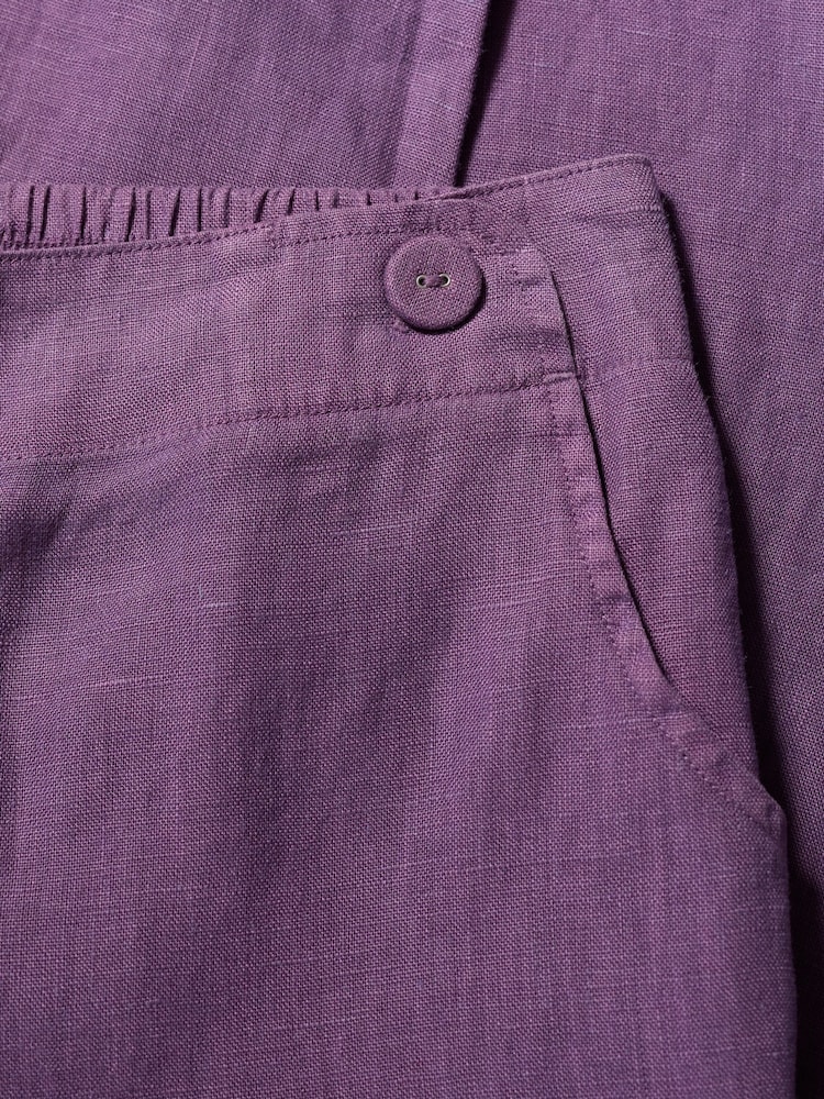 Seasalt Cornwall Purple Petite Brawn Point Crops Trousers - Image 2 of 2 Seasalt Cornwall Purple Petite Brawn Point Crops Trousers - Image 2 of 2