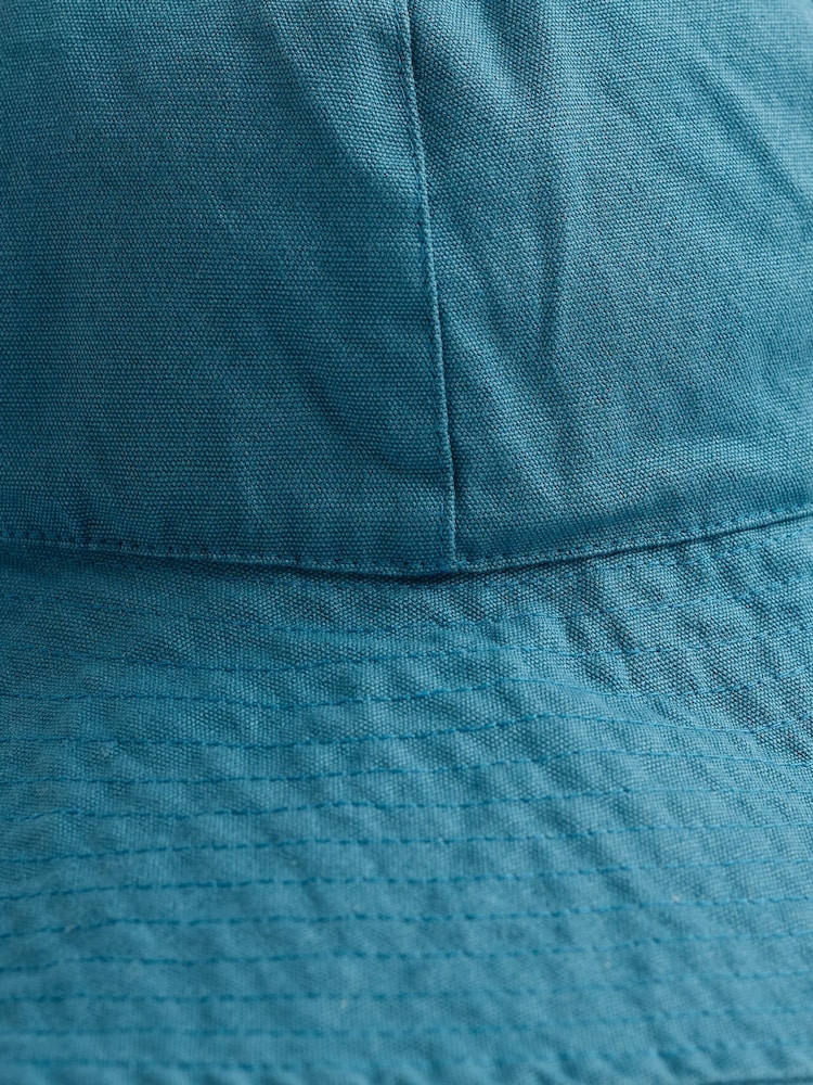 Seasalt Cornwall Teal Blue Celia Cotton Sun Hat - Image 4 of 4