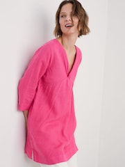 Seasalt Cornwall Pink Golitha Falls 100% Linen Tunic - Image 1 of 5