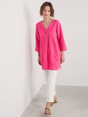 Seasalt Cornwall Pink Golitha Falls 100% Linen Tunic - Image 3 of 5