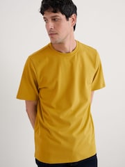 Seasalt Cornwall Yellow Mens Merthen 100% Cotton T-Shirt - Image 1 of 5