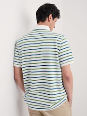 Зеленый - Seasalt Cornwall Mens Balefire 100% Cotton Jersey Polo Shirt - Image 2 of 5