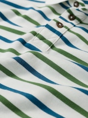 Зеленый - Seasalt Cornwall Mens Balefire 100% Cotton Jersey Polo Shirt - Image 5 of 5