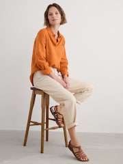Seasalt Cornwall Orange Hazel Branch Shirt - Image 1 of 5