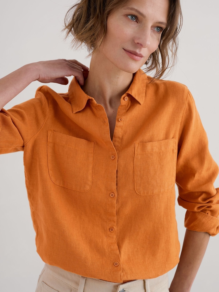 Seasalt Cornwall Orange Hazel Branch Shirt - Image 2 of 5