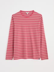 Seasalt Cornwall Pink Mens Sailor 100% Cotton T-Shirt With Crew Neck - Image 4 of 5
