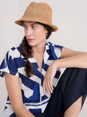 Seasalt Cornwall Natural Found Treasures Peaked Summer Hat - Image 1 of 4