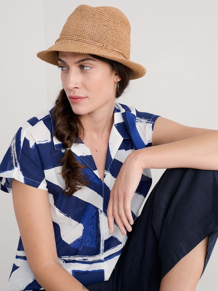Seasalt Cornwall Natural Found Treasures Peaked Summer Hat - Image 1 of 4