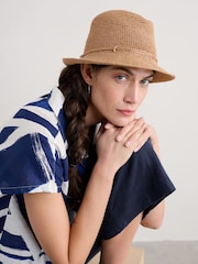 Seasalt Cornwall Natural Found Treasures Peaked Summer Hat - Image 2 of 4