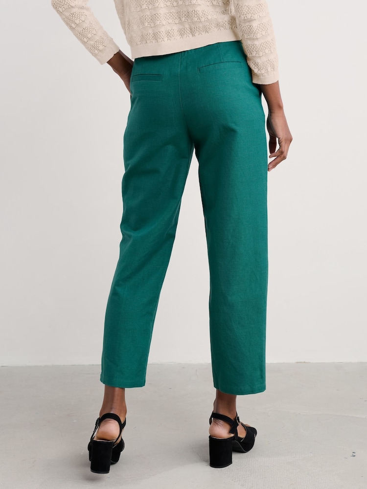 Seasalt Cornwall Green Petite Westlin Straight Leg Suit Trousers - Image 2 of 5