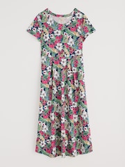 Seasalt Cornwall Black Tall Multi Veronica Short Sleeve Jersey Midi Dress - Image 4 of 5