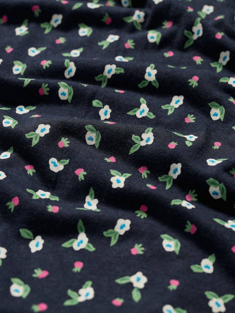 Seasalt Cornwall Bud Flower Maritime Light Pink Appletree Keyhole Detail T-Shirt - Image 5 of 5