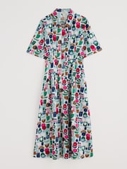 Seasalt Cornwall Multi Wild Liquorice 100% Cotton Midi Shirt Dress - Image 4 of 5