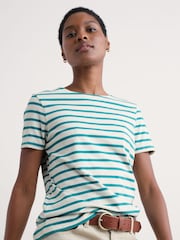 Seasalt Cornwall Blue 100% Cotton Sailor T-Shirt - Image 1 of 5