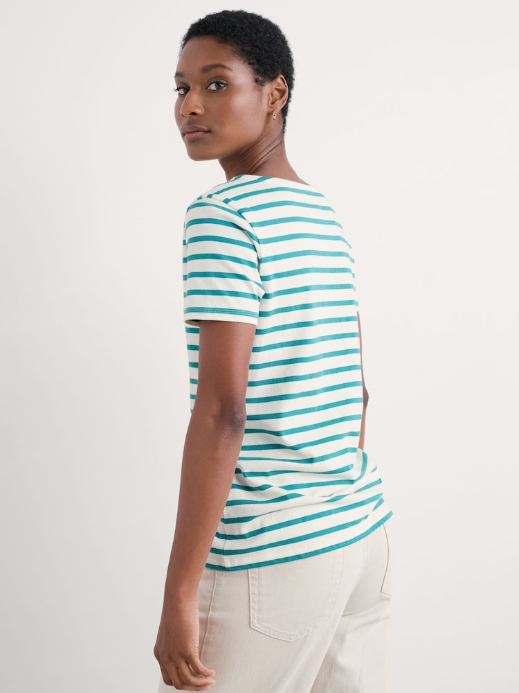 Seasalt Cornwall Blue 100% Cotton Sailor T-Shirt - Image 2 of 5