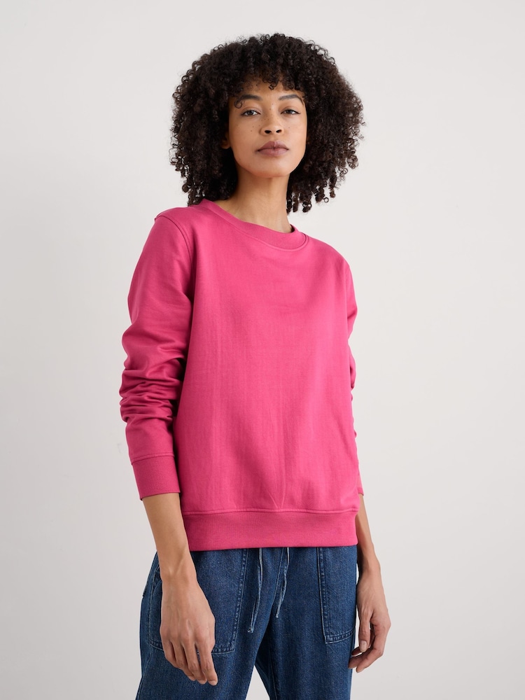 وردي - Seasalt Cornwall Mappa Brushed Sweatshirt - صورة 1 من 5