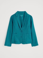 Seasalt Cornwall Blue Petite Arame Linen Jacket - Image 4 of 5