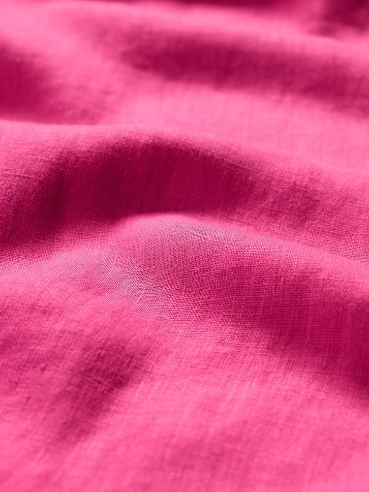 Seasalt Cornwall Pink Petite Grass Wave 100% Linen Midi Dress - Image 5 of 5