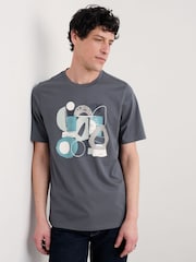 Seasalt Cornwall Grey Mens Midwatch 100% Cotton T-Shirt - Image 1 of 5