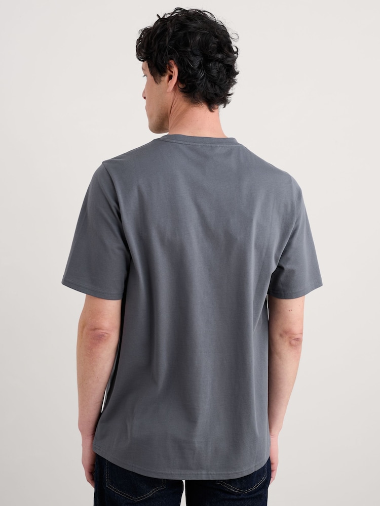 Seasalt Cornwall Grey Mens Midwatch 100% Cotton T-Shirt - Image 2 of 5