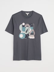 Seasalt Cornwall Grey Mens Midwatch 100% Cotton T-Shirt - Image 4 of 5