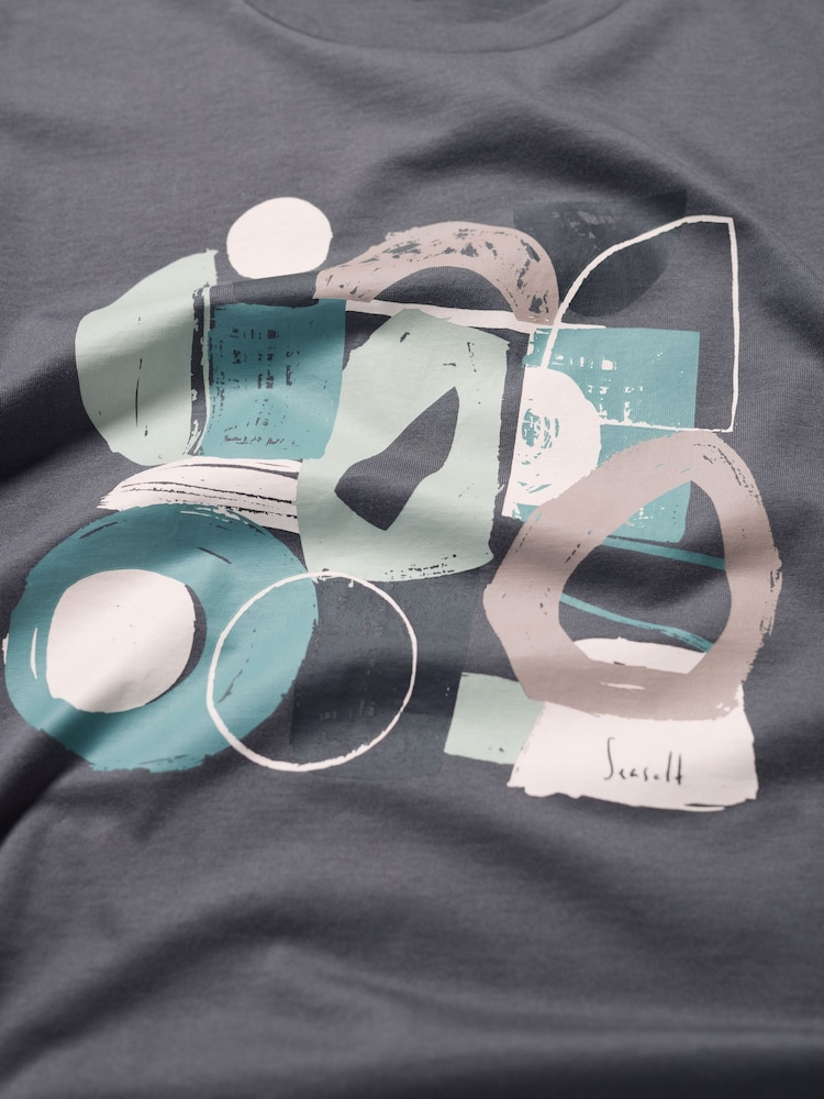 Seasalt Cornwall Grey Mens Midwatch 100% Cotton T-Shirt - Image 5 of 5