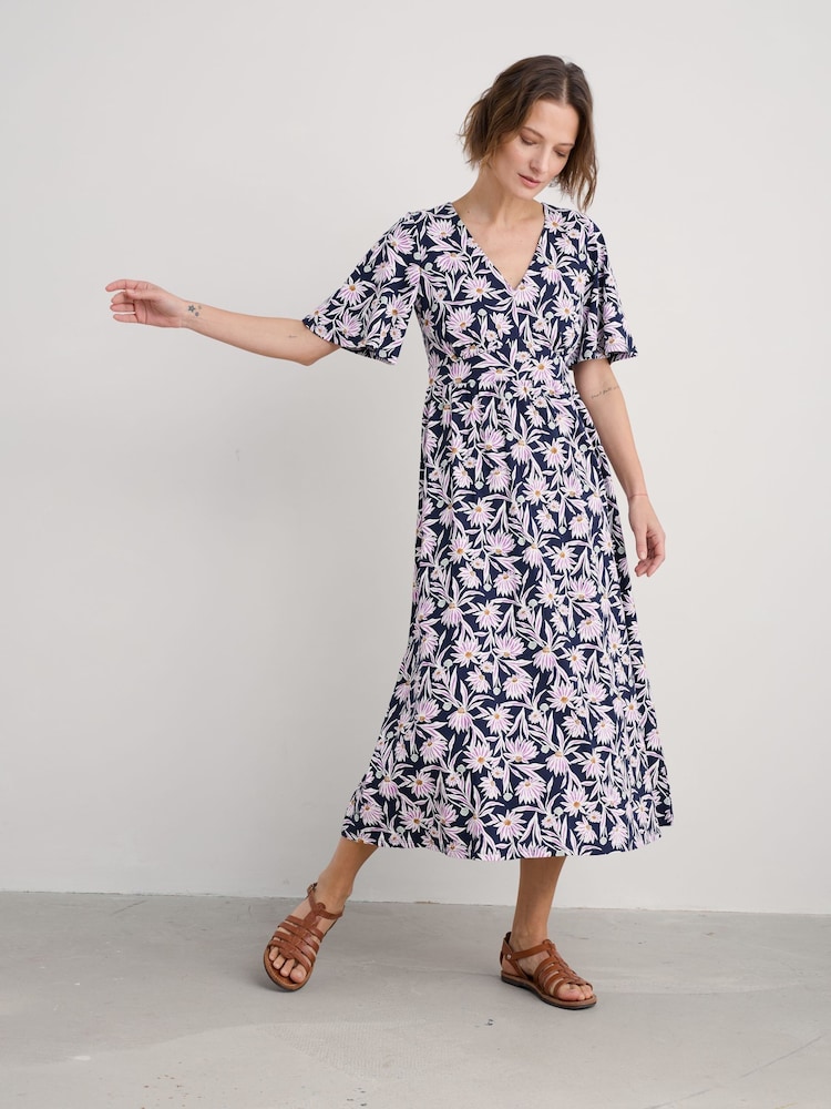 Seasalt Cornwall Navy Petite Bell Gable Above-Ankle Dress - Image 1 of 5
