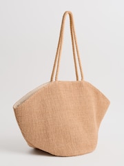 Natur - Seasalt Cornwall Alkanet Jute Clam-Shaped Bag - Bild 2 von 8