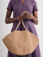 Natur - Seasalt Cornwall Alkanet Jute Clam-Shaped Bag - Bild 7 von 8