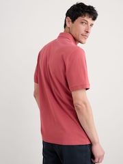 Seasalt Cornwall Pink Mens Balefire 100% Cotton Jersey Polo Shirt - Image 2 of 5