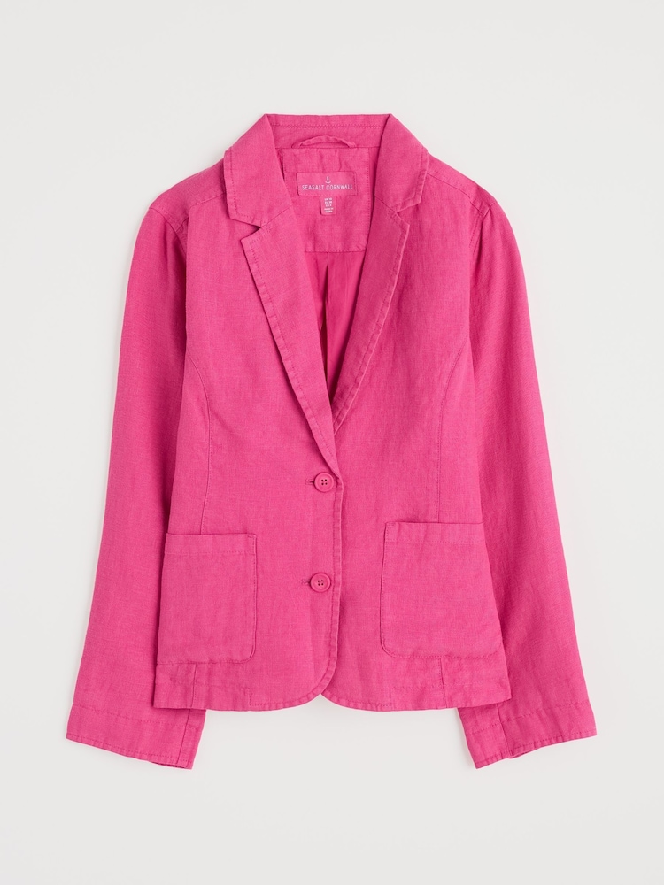 Roze - Seasalt Cornwall Blinker linnen blazer - Image 4 of 5