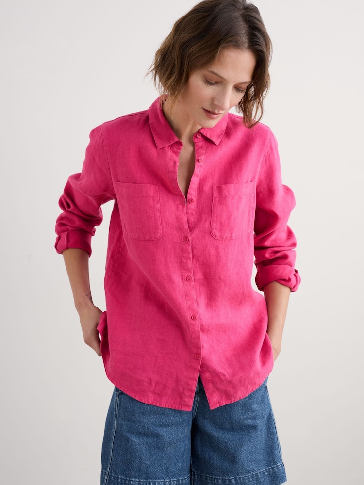 Seasalt Cornwall Pink Hazel Branch Shirt - Image 1 of 5
