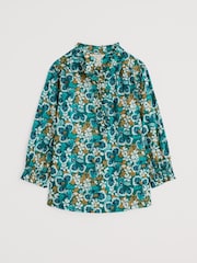 Seasalt Cornwall Spring Geraniums Pine Shoots Twining 100% Cotton Printed Blouse - Image 4 of 5